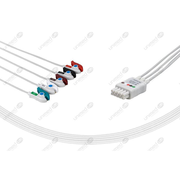 Set ECG 5 derivazioni per Datascope, pinz. DT5-90P-I