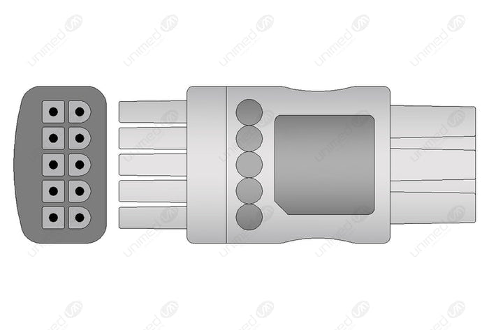 Set ECG 5 derivazioni per Datascope, pinz. DT5-90P-I