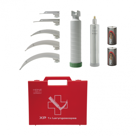 Set laringoscopio con 5 lame monouso HEINE XP LED- F-258.18.858