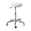Sgabello con sedile imbottito - base in alluminio elevabile a gas 20 cm