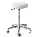 Sgabello con sedile imbottito - base in alluminio elevabile a gas