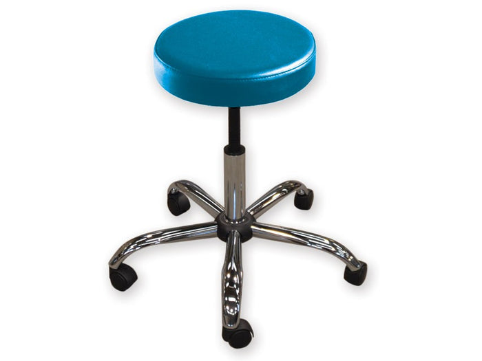 Sgabello con sedile imbottito - base in metallo elevabile a vite