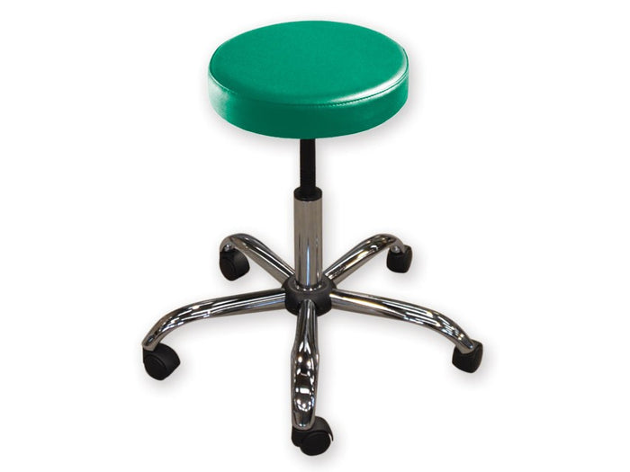Sgabello con sedile imbottito - base in metallo elevabile a vite