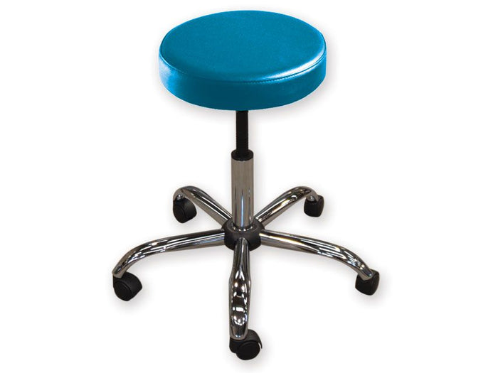 Sgabello con sedile imbottito - base in metallo elevabile a vite