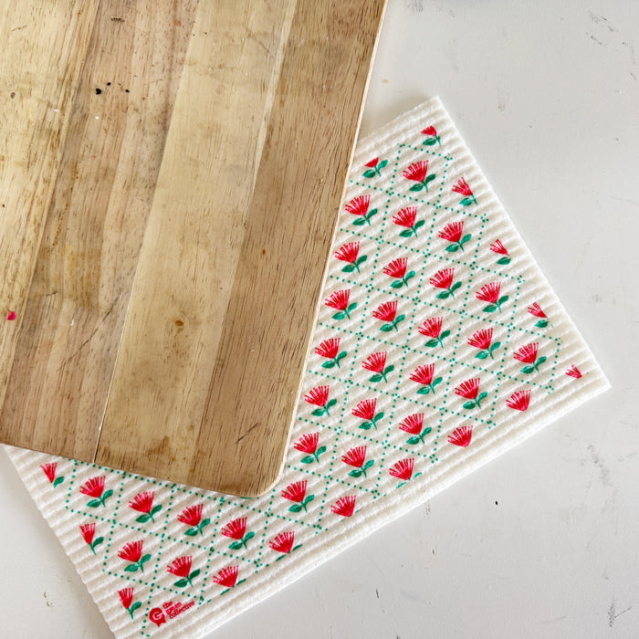 SPRUCE Greeting Card Dishcloth SET of 4