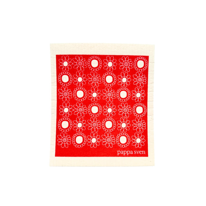 Swedish Dishcloth SPRUCE -  Pappa Sven White Daisy