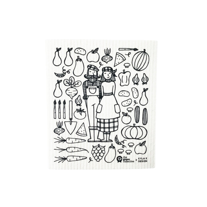 Swedish Dishcloth SPRUCE - Produce by Kyla K