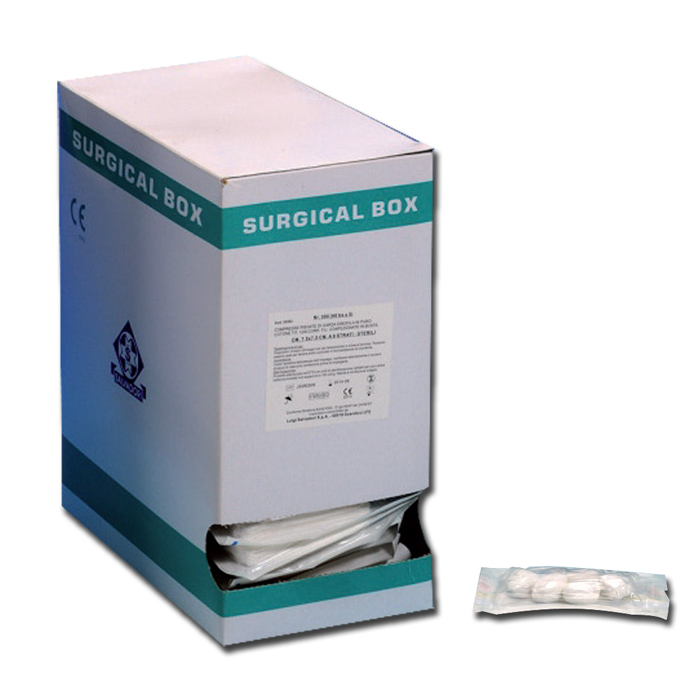Tamponi rotondi di garza cotone Ø 40 mm / Sterile - Dispencer 200 pz. (40 bustine da 5 pz.)