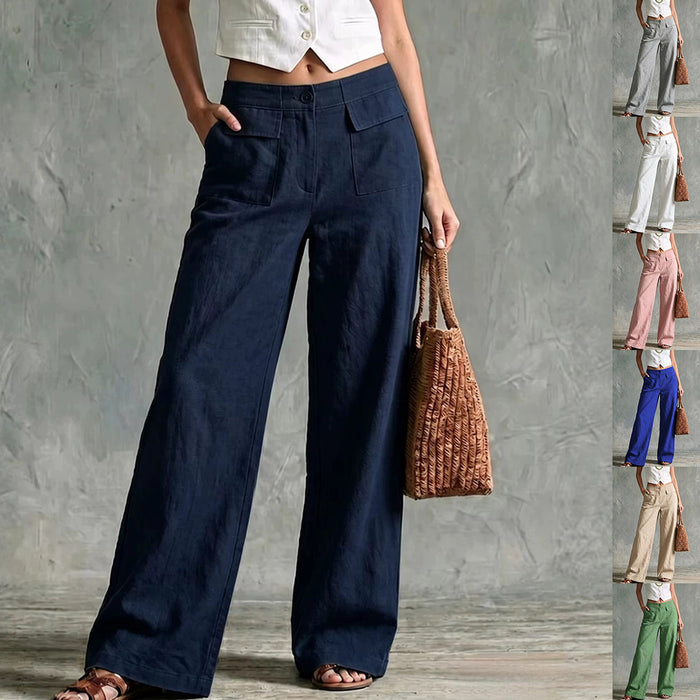 women's high-waist wide-leg casual pants - image 1