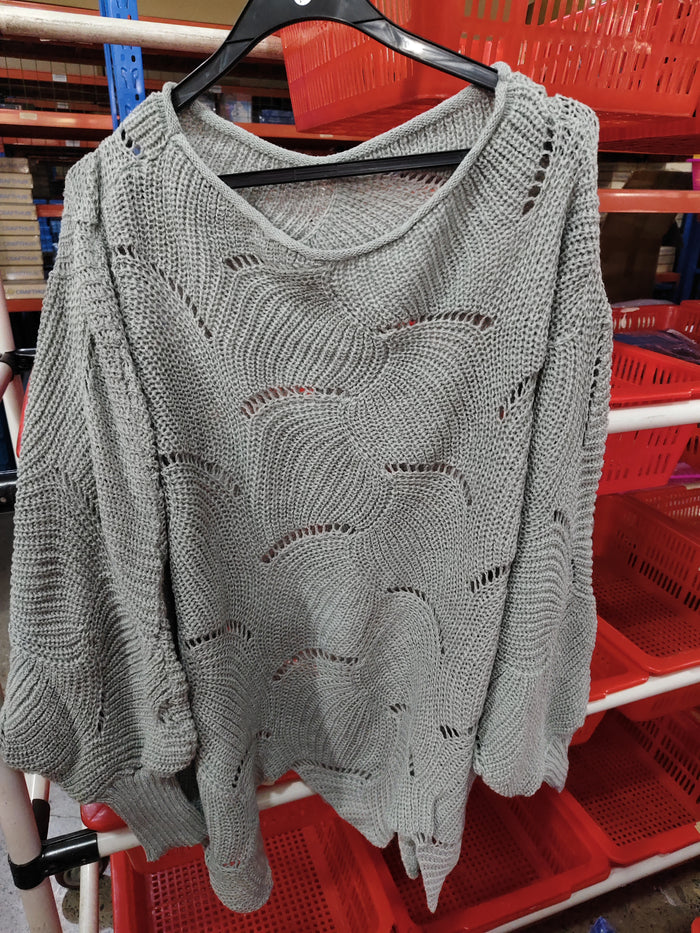 women's lightweight oversized batwing sweater - image 5