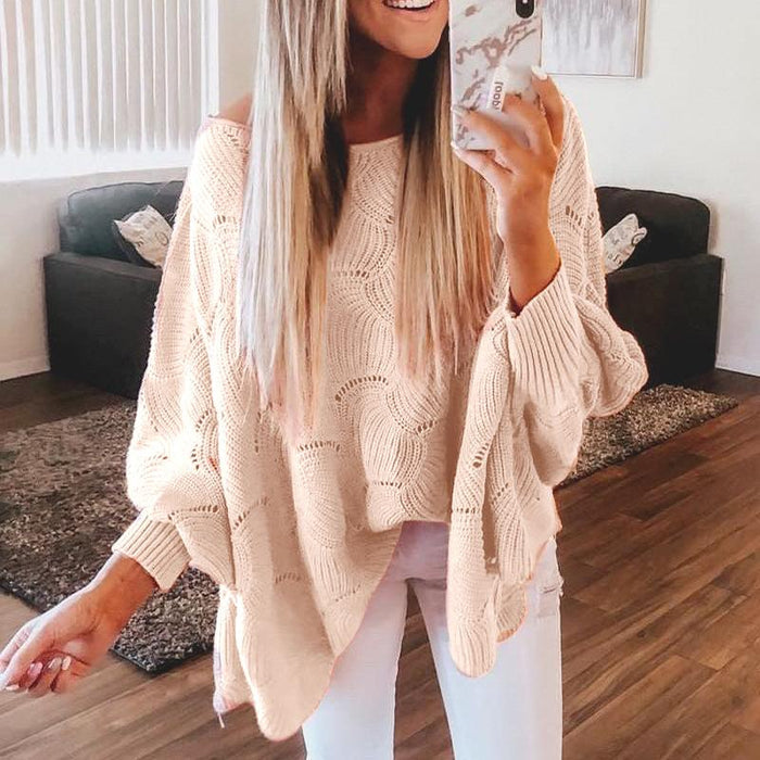 women's lightweight oversized batwing sweater - image 6