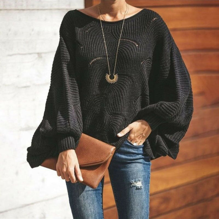 women's lightweight oversized batwing sweater - image 7