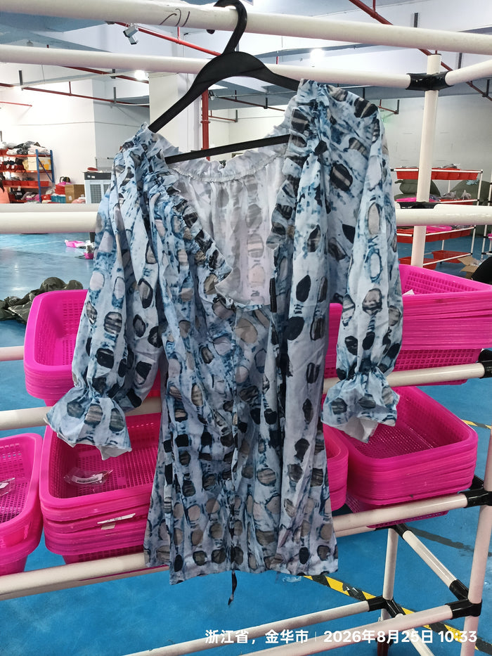 women's polka-dot boho print shirt - image 4