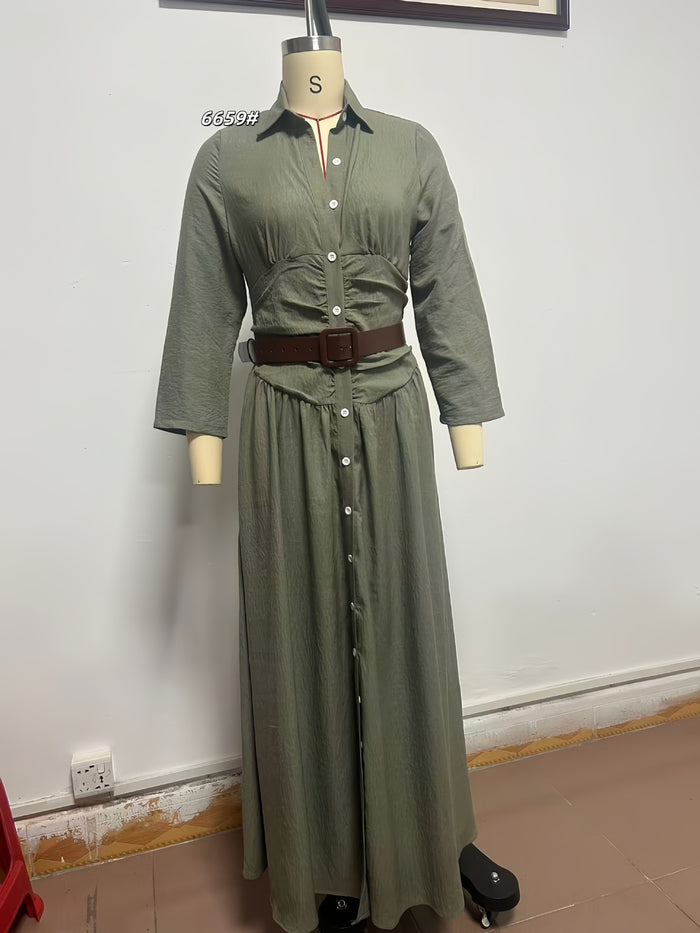 women's V-neck side-slit maxi dress - image 6